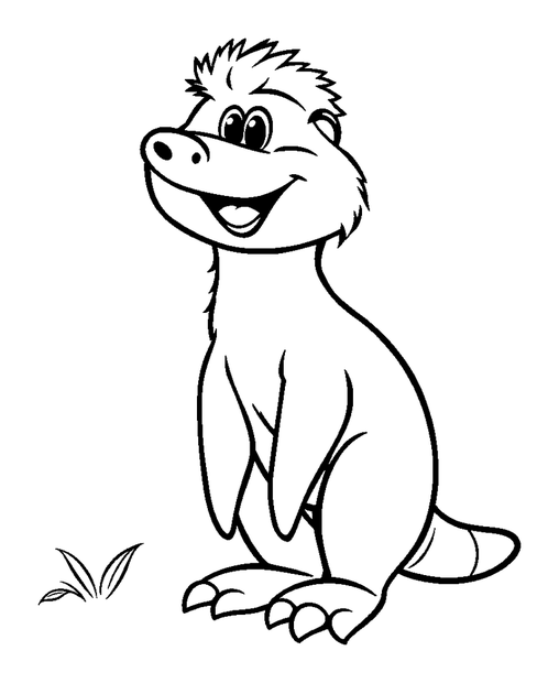 Anteater colouring page — free printable for kids