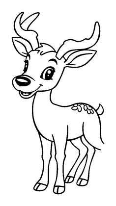 Antelope Colouring Page (Kids, Bold & Easy)