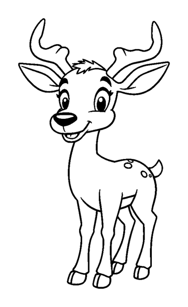 Antelope colouring page — free printable for kids