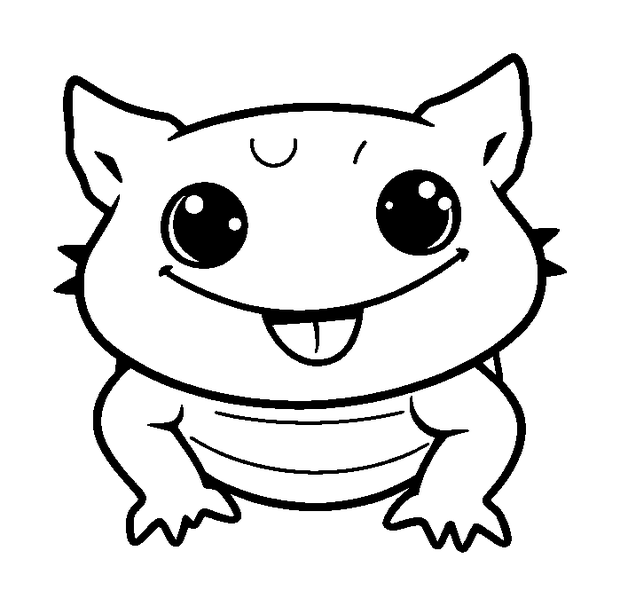 Axolotl colouring page — free printable for toddlers