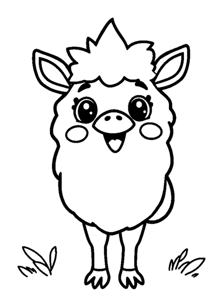 Aye Aye colouring page — free printable for toddlers
