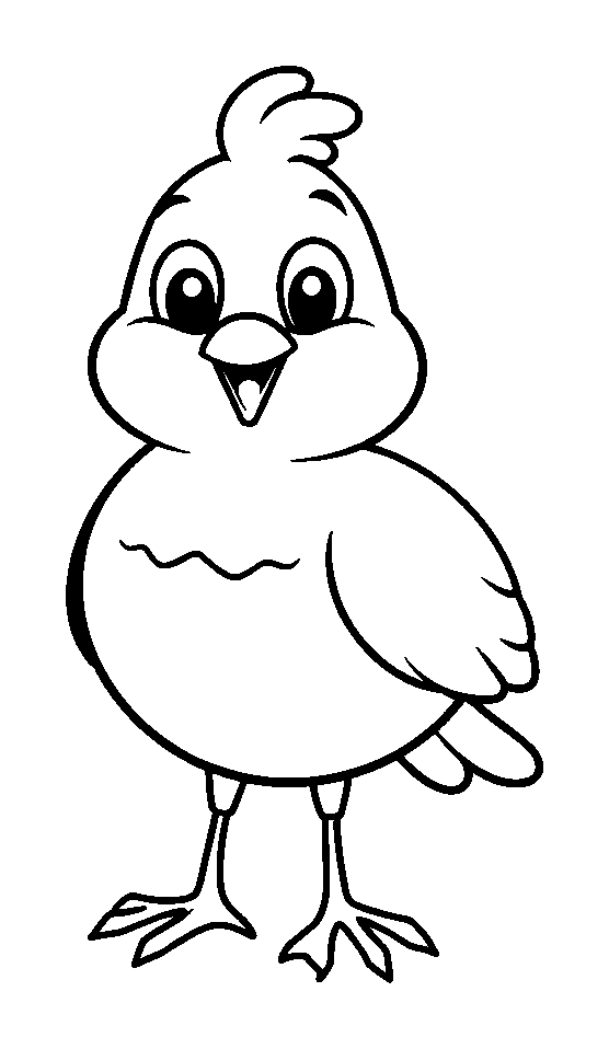 Bird colouring page — free printable for toddlers
