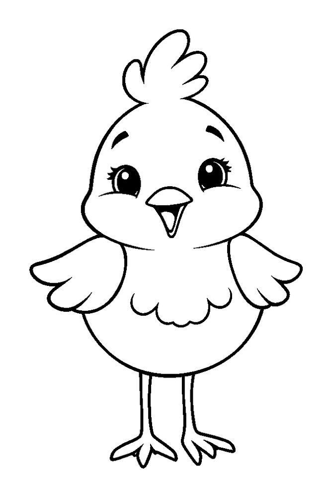 Bird colouring page — free printable for toddlers