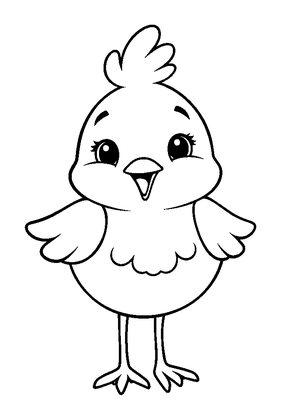 Bird Colouring Page (Toddler, Standard)