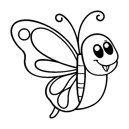 Butterfly Colouring Page (Toddler, Standard)