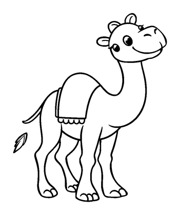 Camel Colouring Page (Kids, Standard)