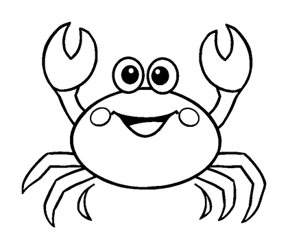 Crab Colouring Page (Kids, Bold & Easy)
