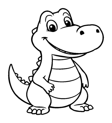 Crocodile Colouring Page (Kids, Standard)