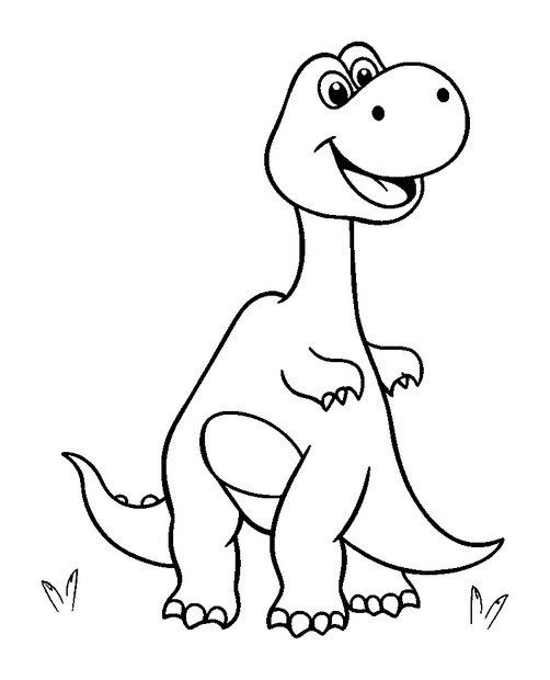 Dinosaur colouring page — free printable for kids