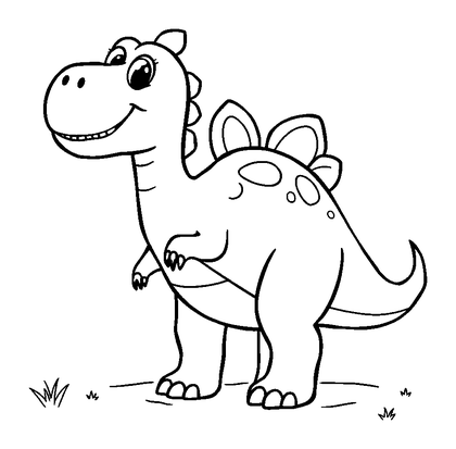 Dinosaur Colouring Page (Toddler, Standard)