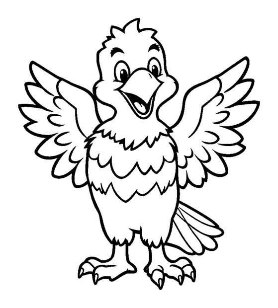 Eagle colouring page — free printable for kids