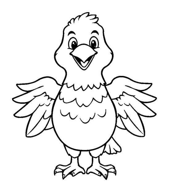 Eagle colouring page — free printable for toddlers