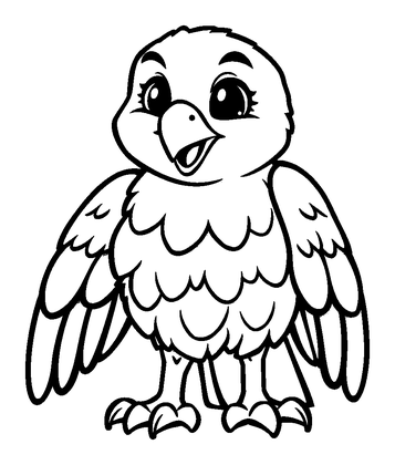 Falcon Colouring Page (Kids, Standard)