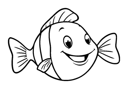 Fish Colouring Page (Kids, Bold & Easy)