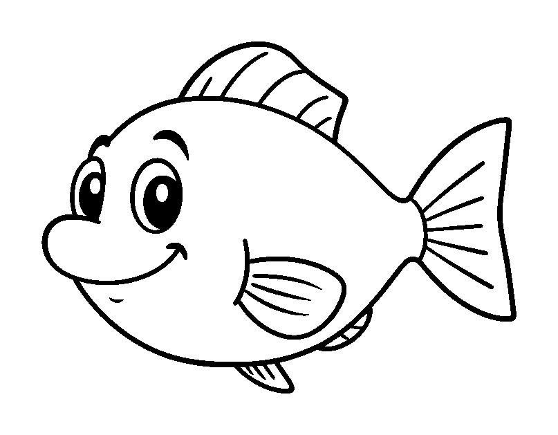Fish colouring page — free printable for kids
