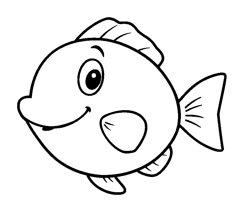 Fish colouring page — free printable for toddlers