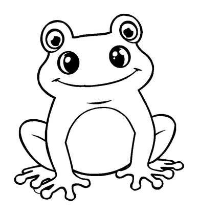 Frog Colouring Page (Kids, Bold & Easy)