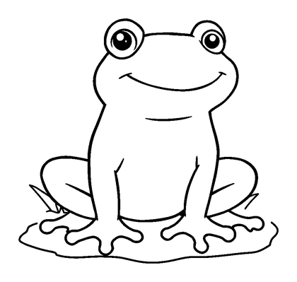 Frog Colouring Page (Toddler, Standard)