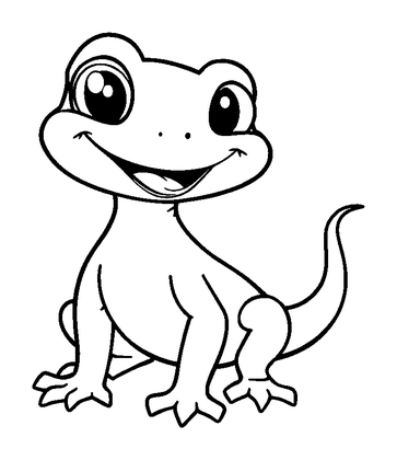 Gecko Colouring Page (Kids, Standard)