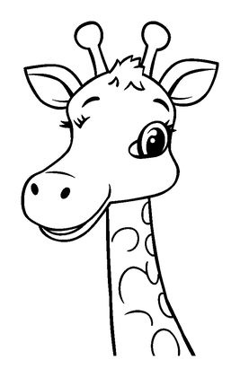 Giraffe Colouring Page (Kids, Bold & Easy)