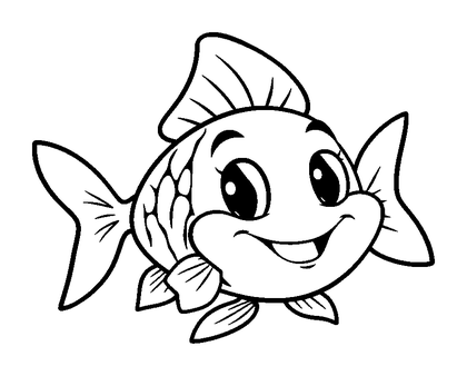 Goldfish Colouring Page (Kids, Bold & Easy)