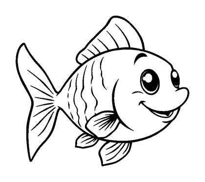 Goldfish Colouring Page (Kids, Standard)