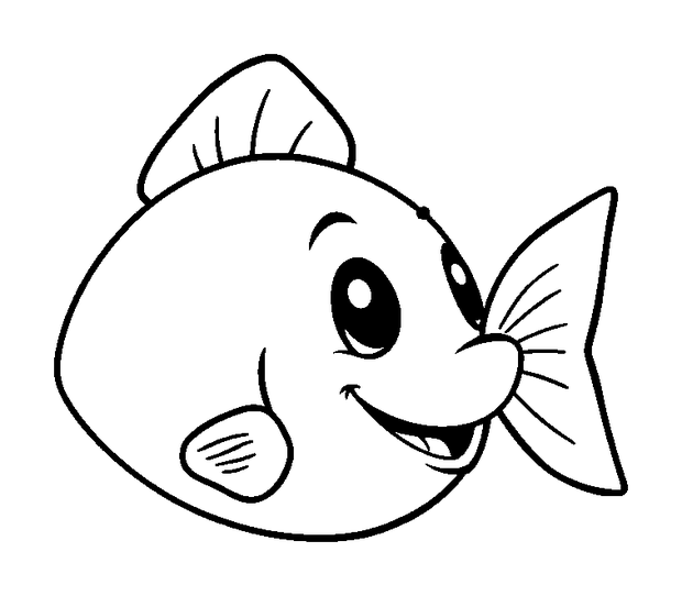 Goldfish colouring page — free printable for toddlers