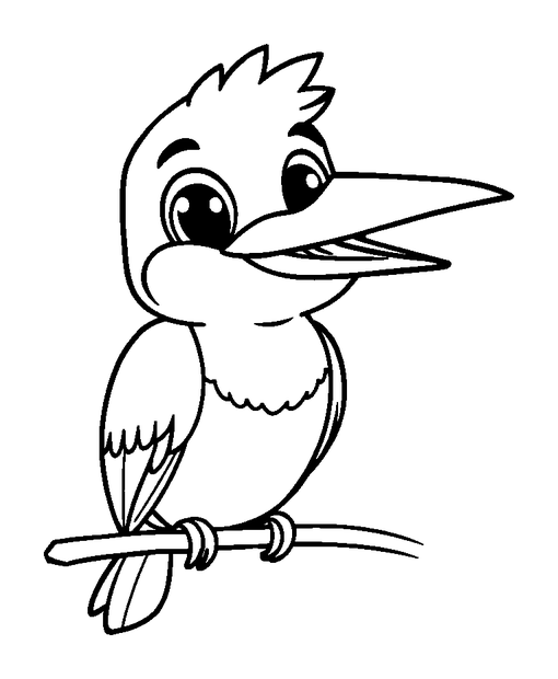 Kingfisher colouring page — free printable for kids