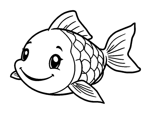 Koi Carp colouring page — free printable for toddlers