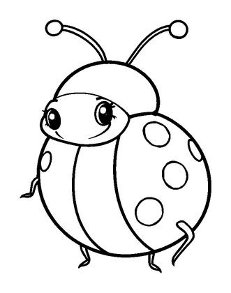 Ladybird Colouring Page (Kids, Standard)