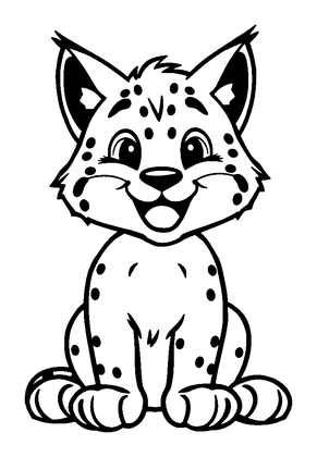 Lynx Colouring Page (Kids, Standard)