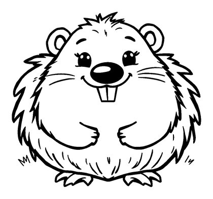 Mole Colouring Page (Kids, Standard)
