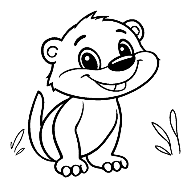 Mongoose colouring page — free printable for kids