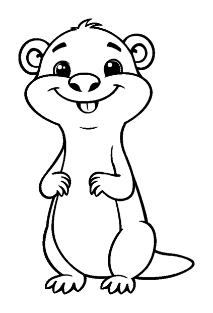Mongoose colouring page — free printable for kids