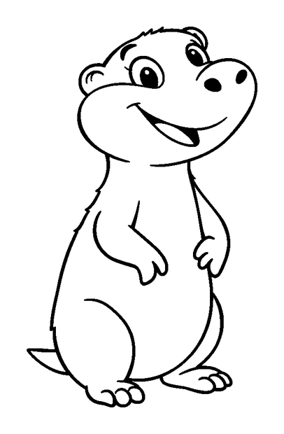 Mongoose colouring page — free printable for toddlers