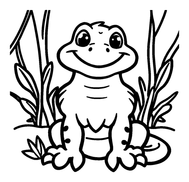 Newt colouring page — free printable for kids