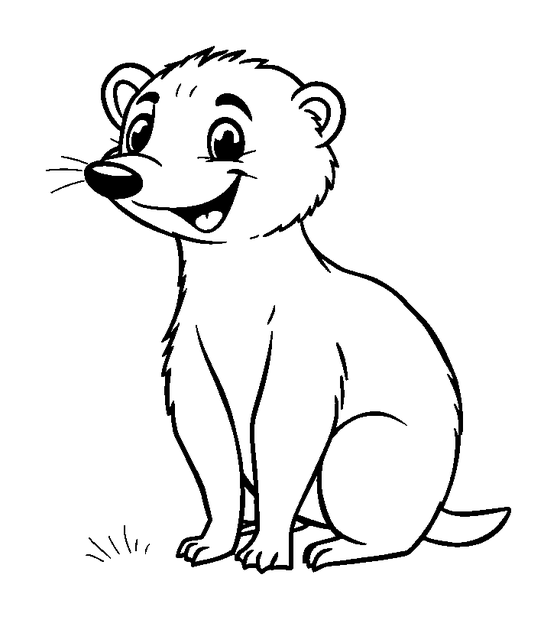 Numbat colouring page — free printable for toddlers