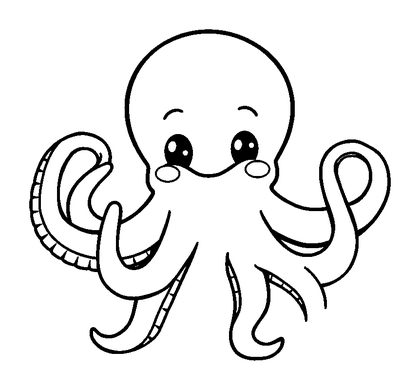 Octopus Colouring Page (Kids, Bold & Easy)