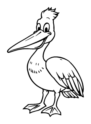 Pelican Colouring Page (Kids, Bold & Easy)