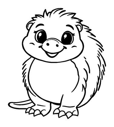 Platypus Colouring Page (Kids, Standard)