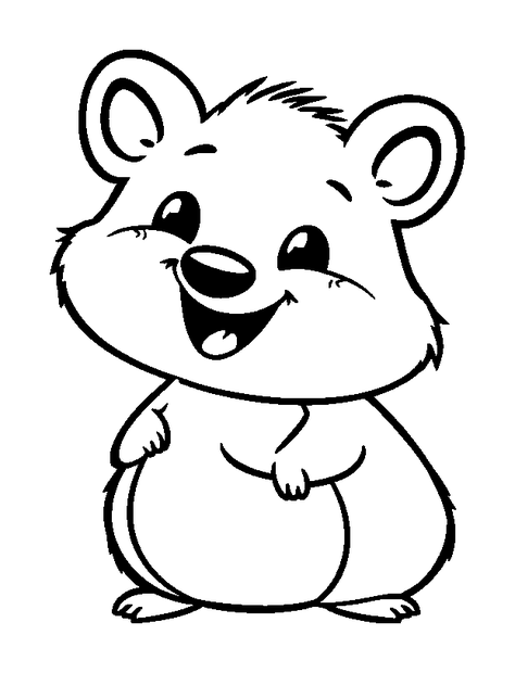 Quokka colouring page — free printable for kids