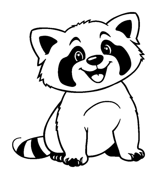 Red Panda colouring page — free printable for kids