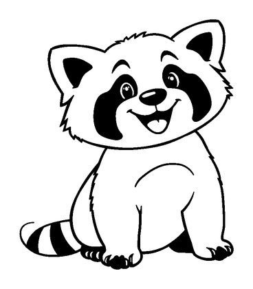 Red Panda Colouring Page (Kids, Bold & Easy)