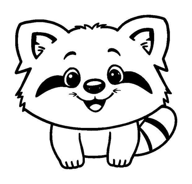 Red Panda colouring page — free printable for toddlers