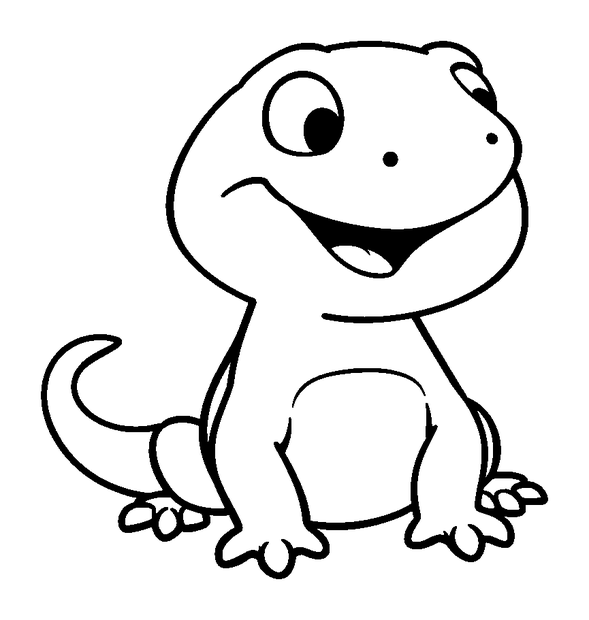 Salamander colouring page — free printable for kids