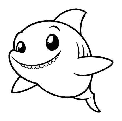 Shark Colouring Page (Kids, Standard)
