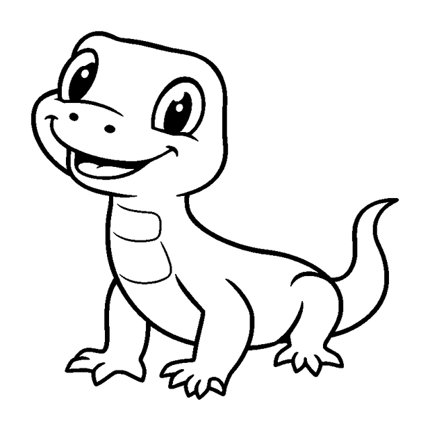 Skink colouring page — free printable for kids