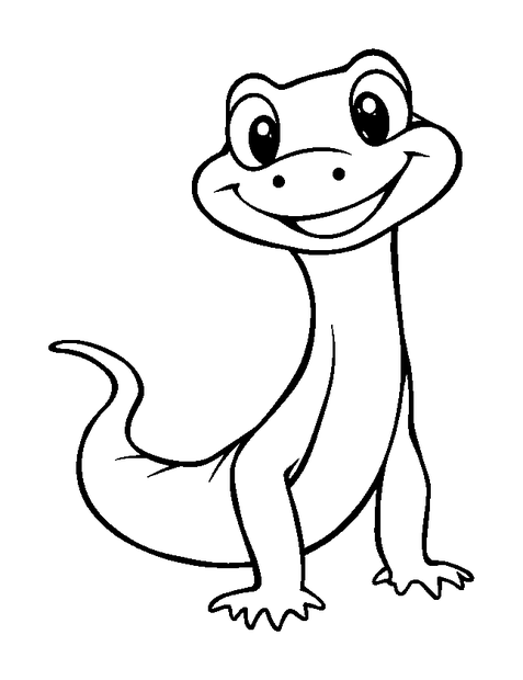 Skink colouring page — free printable for kids