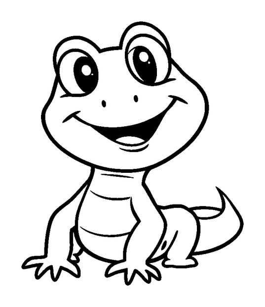 Skink colouring page — free printable for toddlers