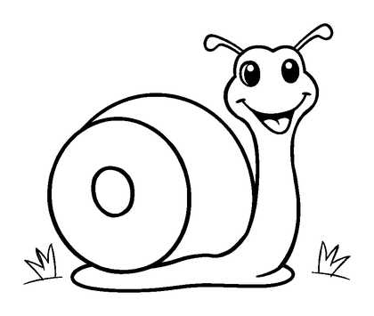 Snail Colouring Page (Kids, Standard)